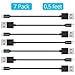 Micro USB Cables [7-Pack] - Skiva USBLink Premium Short Length (6