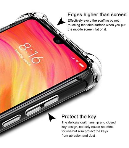 JGD PRODUCTS Shock Proof Protective Soft Back Case Cover for Redmi Note 5 pro (2018) (Transparent) [Bumper Corners with