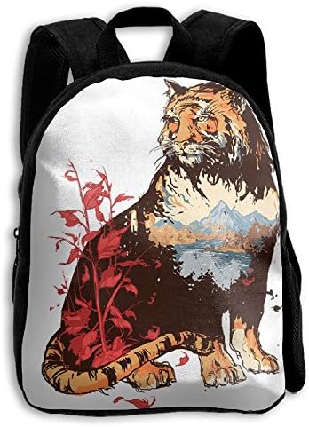 Chinese Painting Tiger Landscape Kid Boys Girls Toddler Pre School Backpack Bags Lightweight