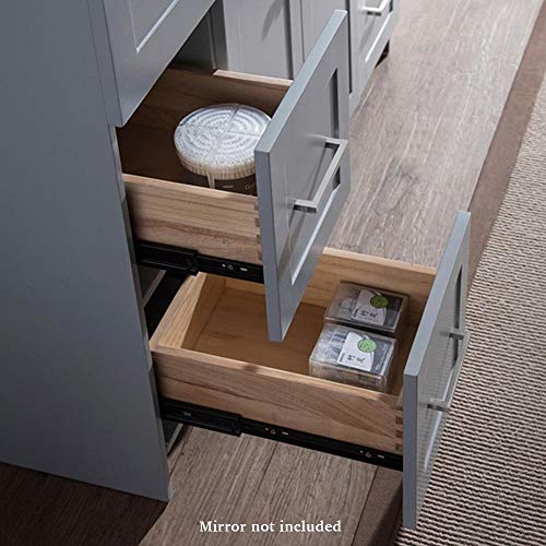 ARIEL-49-Inch-Single-Vanity-Cabinet-in-Grey-with-Pure-White-Quartz-Counter-top-2-Soft-Closing-Doors-4-full-Extension-Dovetail-Drawers-Built-in-Toe-Kick-No-Mirror-49-x-22-x-35