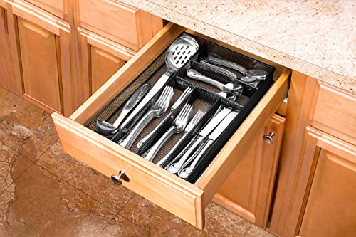 3 Flatware+Drawer+Organizer+Resistant+Utensils