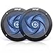 Pyle Marine Waterproof Speakers 6.5" - Low Profile Slim Style Wakeboard Tower and Weather Resistant Outdoor Audio Stereo Sound System with LED Lights and 240 Watt Power - 1 Pair in Black - PLMRS63BL primary