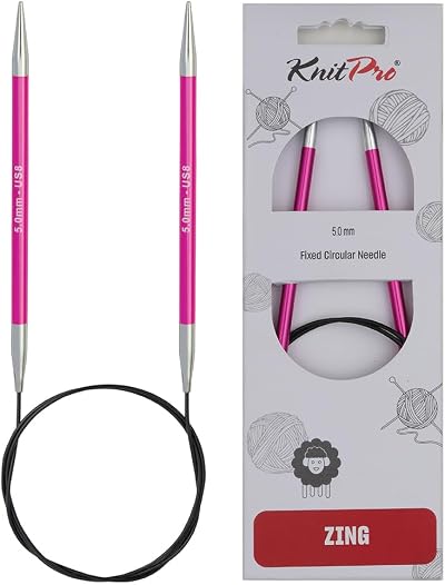 KnitPro Zing Fixed Circular Needles 40in 5.00mm