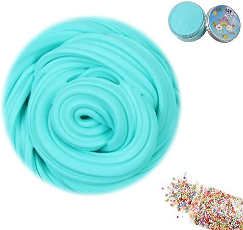 AGTCARE Fluffy Slime 7 OZ Fluffy Floam Slime Scented Fidget Stress Relief Toy Soft and Non-sticky for Kids and Adults DIY - Babyblue