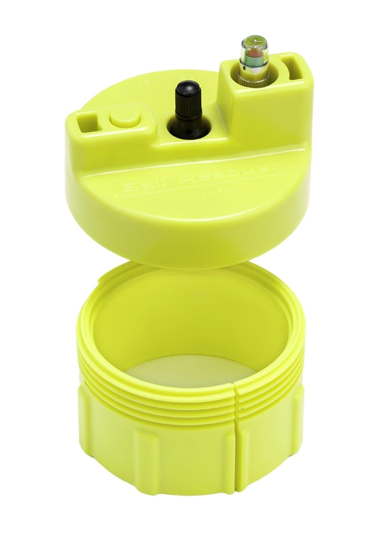 Tennis/Padel Ball Life Extender – Converts Plastic Tennis/Padel Containers to a 30 psi Pressurizer – Needs a Bicycle Pump to pressurize (container not included).