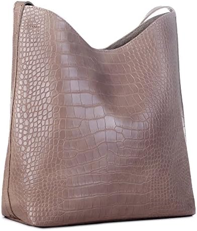 Crocodile Pattern Leather Latest Women Hobo Bag Tote Handbag Dailay Purse 2 Piece Bags Set (Camel)