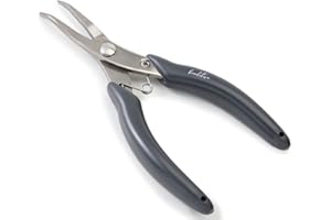 Beaditive Bent Nose Pliers | Fine, Non-Serrated Tips | Jewelry Making, Beading, Crafting | Stainless Steel