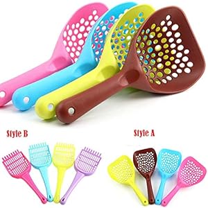 PENVEAT - Lettiera per animali domestici, in plastica, per animali domestici, gatti, pala per la pulizia dei rifiuti…