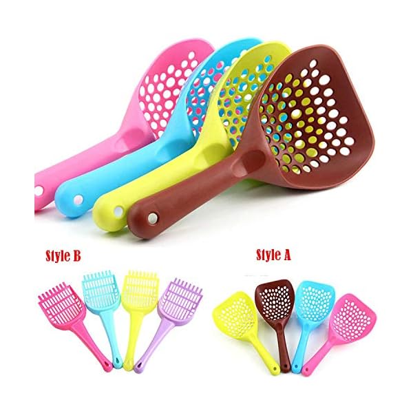 PENVEAT - Lettiera per animali domestici, in plastica, per animali domestici, gatti, pala per la pulizia dei rifiuti…