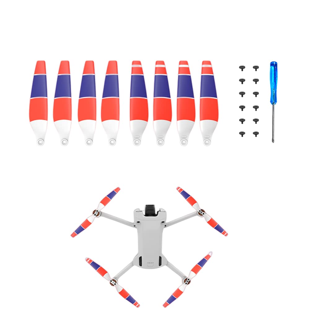 Taoke compatible with 8pcs Low-Noise and Quick-Release 6030F Propellers Mavic Mini 3 Pro (Tricolor)