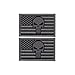 EJG Bundle 2 pieces- Punisher Skull USA Flag Tactical Patch (3 2 Inches) Military Velcro Patch Morale Patch (Gray)