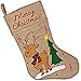 Gift Boutique Burlap Stocking Includes Christmas Tree, Snowman & Santa; 18, 3 Pack