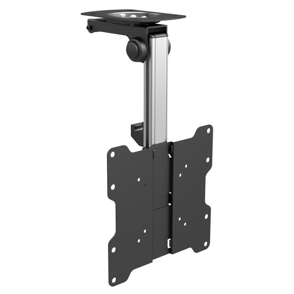 PureMounts PM-SLOPE-37 Premium Ceiling Mount for Televisions, Ideal for Sloping Roofs, Tilts Max. 105°, Height-Adjustable, Maximum Load 20 kg, VESA up to 200 x 200, Universal