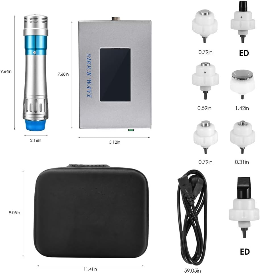 TTLIFE Shockwave Therapy Machine with 7 Head Portable Deep Muscle Massager for Pain/Relief Massage/Body-Shaping/ED Treatment - Image 3