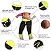 TrainingGirl Women Neoprene Sauna Leggings Sweat Shorts Weight Loss Workout Running Capris Slimming Compression Thermo Pants (Black-Green, L)