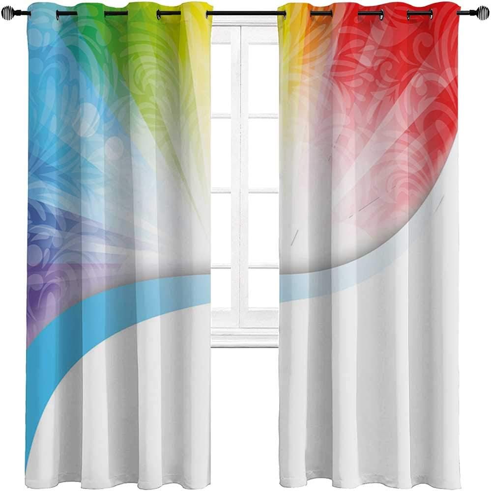 HouseLookHome Blackout Curtain Rainbow Temperature Balance Shades