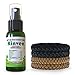 Kinven Anti Mosquito Repellent Bundle - Mosquito Repellent Bracelet & Spray, Waterproof, Natural, DEET-Free, Indoor & Outdoor Protection Adults & Kids (1oz Spray Bottle + 4 Bracelets, Brown/Black)