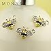 Creative DIY Little Yellow Bee Charms Pendants Wholesale (Set of 3) MH143
