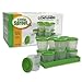 Baby Food Storage Containers w Write What You Want Lids (12 Pk) - 2oz Reusable Leakproof Plastic Jars & Tray- Freezer, Microwave & Dishwasher Safe- BPA/PVC Free, Compatible w Bullet Blender, Gift