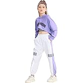 LOLANTA Girls 3 Piece Outfits Cropped Hoodie Tank Top Jogger Pants Set, Hip Hop Jazz Street Dance Skateboarding Clothes