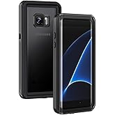 Lanhiem Samsung Galaxy S7 Edge Case, IP68 Waterproof Dustproof Shockproof Case with Built-in Screen Protector, Full Body Seal