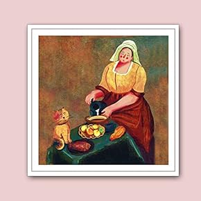 Framed Canvas Wall Art for Living Room, Bedroom Funny Famous Painting Theme Canvas Prints for Home Decoration Ready to Hang - 16x16 inches