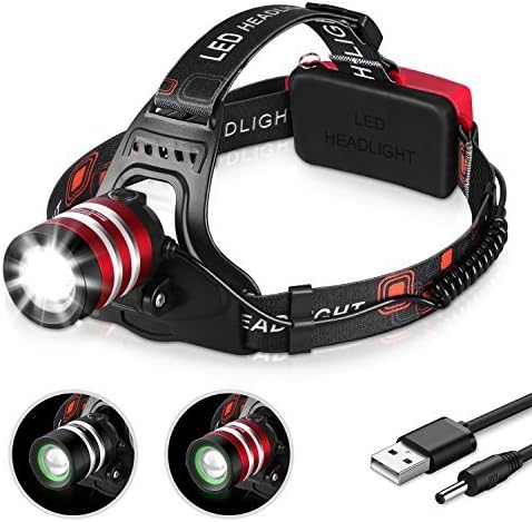 Rechargeable Led Headlamps, Zoomable, 160LM (silver)