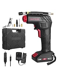 AUTSCA Compresor de aire eléctrico inflador portátil compresor de aire bajo ruido batería de mano de emergencia 12 V 150 PSI ...