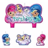 Shimmer and Shine Birthday Candles - Set of 4