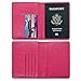 ACdream Passport Holder and Vaccine Card Holder Combo, Cover Wallet, Leather Travel Documents Organizer Protector, RFID Blocking, for Women/Men