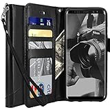 Galaxy Note 8 Case, Tocol [Stand Feature] Premium PU Flip Leather Wallet Protective Case Cover Magnetic Closure With Card Slots for Samsung Galaxy Note 8 - Black