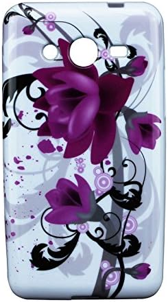 For Samsung Galaxy Core 2 Duos G355h Case, FriendsCase Multistyle Printing Series TPU Protective Back Case Cover Shell for Samsung Galaxy Core 2 Duos G355h - Color 1, Purple Flower