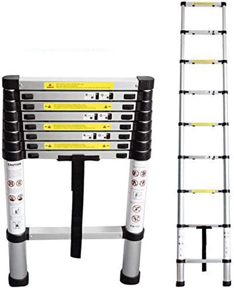 2.60 Meter Aluminium Telescopic Ladder 9 Steps EN131 Standards