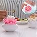 Bloss Lotus Cotton Swab Holder Q-tip Holder Cotton Bud Swabs Toothpick Organizer Dustproof Holder Home Decor - Pink For Mothers Day Gifts