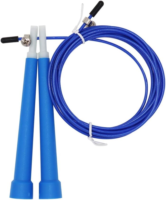Indoor exercise bike Steel Wire Skipping Skip Adjustable Fitness Jump Rope，Length: 3m(Megenta)