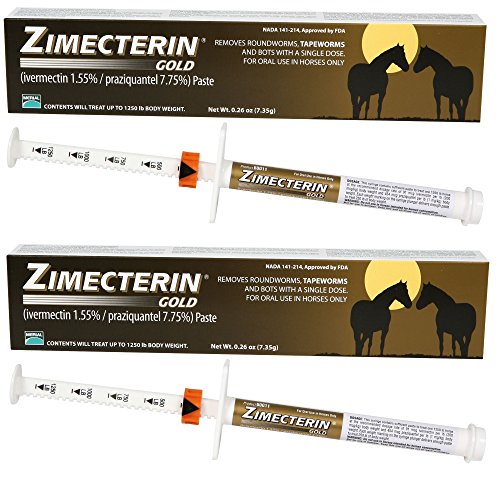 Buy Merial ZIMECTERIN GOLD 2 TUBES IVERMECTIN HORSE EQUINE WORMER