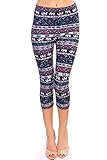 VIV Collection Print Brushed Ultra Soft Cropped Capri Leggings Regular and Plus (Sizes XS - 2XL) Listing 1