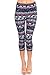 VIV Collection Print Brushed Capri Cropped Leggings Listing 1