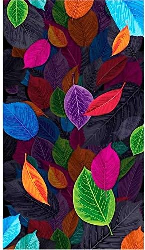 5D Diamond Painting Kits Full Round DIY Cross Stitch Pattern Rhinestone Embroidery Kits Arts Craft Wall Sticker[16"X26" Colored Leaves]