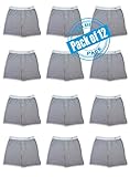 Men's 12 Pack Knit Cotton Jersey Boxer Sleep Shorts
