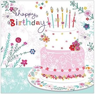 Carte De Voeux Co38 Paillete Gateau D Anniversaire Pour Femme Amazon Fr Fournitures De Bureau