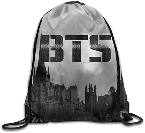 LeaDear BTS Bangtan Boys Fashion Print Drawstring Backpack Bag One Size