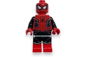 LEGO Superheroes: Spider-Man Minifigure with Red and Black Suit and Silver Trim (Upgraded Suit)