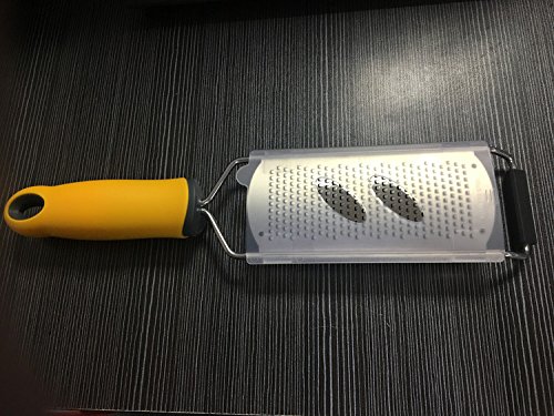 Upgraded Version Lemon Zester, Siasky Stainless Steel Cheese Grater, Ideal Shredder for Cheese, Lemon, Ginger, Garlic - Razor-Sharp Stainless Steel Blade + Protective Cover + Cleaning Brush