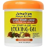 Jamaican Mango &amp; Lime Start-A-Loc Locking Gel &ndash; No-Flake Firm Hold for Locs, Twists, Braids &amp; Retwists &ndash; Strengthens Hair, and Hydrates Scalp 16 oz