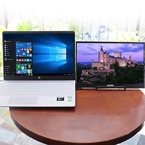 JOHNWILL 15.6 inch Portable Monitor for Laptop Full HD 1080P IPS Screen with HDMI/USB/Dual Speakers, Gaming Monitor for Ps4 Raspberry Pi WiiU Xbox 360 Windows 7/8/10 PI/Switch/PC