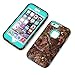iphone 6s Plus Case, CexCob [High Impact Hybrid Shockproof Durable] Camo 3 in 1 Combination Tough Rugged Heavy Duty Armor Combo Back Cover for Apple iphone 6s Plus / 6 Plus, Mint