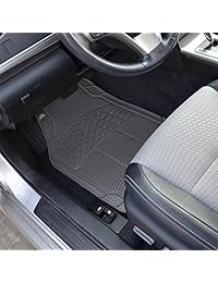 Tapetes de goma resistentes para coche BDK Proliner, todo tipo de clima, 3 piezas., Gris