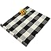 Homcomoda Buffalo Plaid Runner Rug Checkered Cotton Door Mat Hand Woven Washable Plaid Carpet Rug Runner for Hallway Front Door Farmhouse Kitchen Living Room Bedroom-24”x35(Plaid, Black and White)