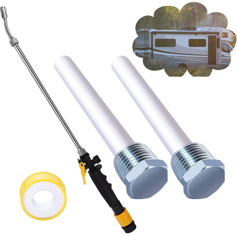 Photo 1 of RV Water Heater Anode Rod & RV Water Heater Tank Rinser - 4.5" L x 1/2"NPT Thread Magnesium Rod and Water Heater Flush Wand, Replacement Part compatible with Atwood Water Heater 11553